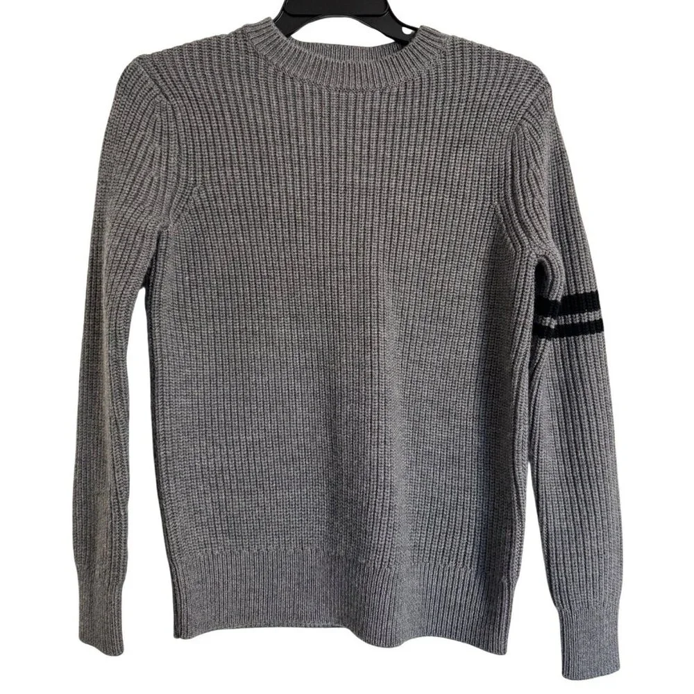 Label Brand Go To Sweater Size XS Light Gray Heavy Knit NWT Wool Merino